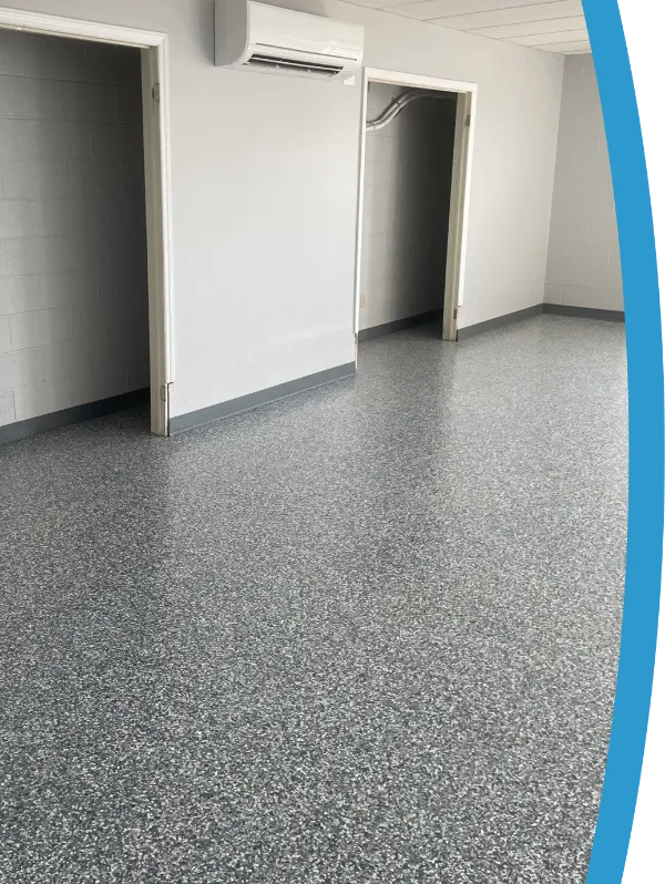 Garage concrete floor coating project